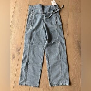 Zara Denim Jeans (Roll Over) with Belt